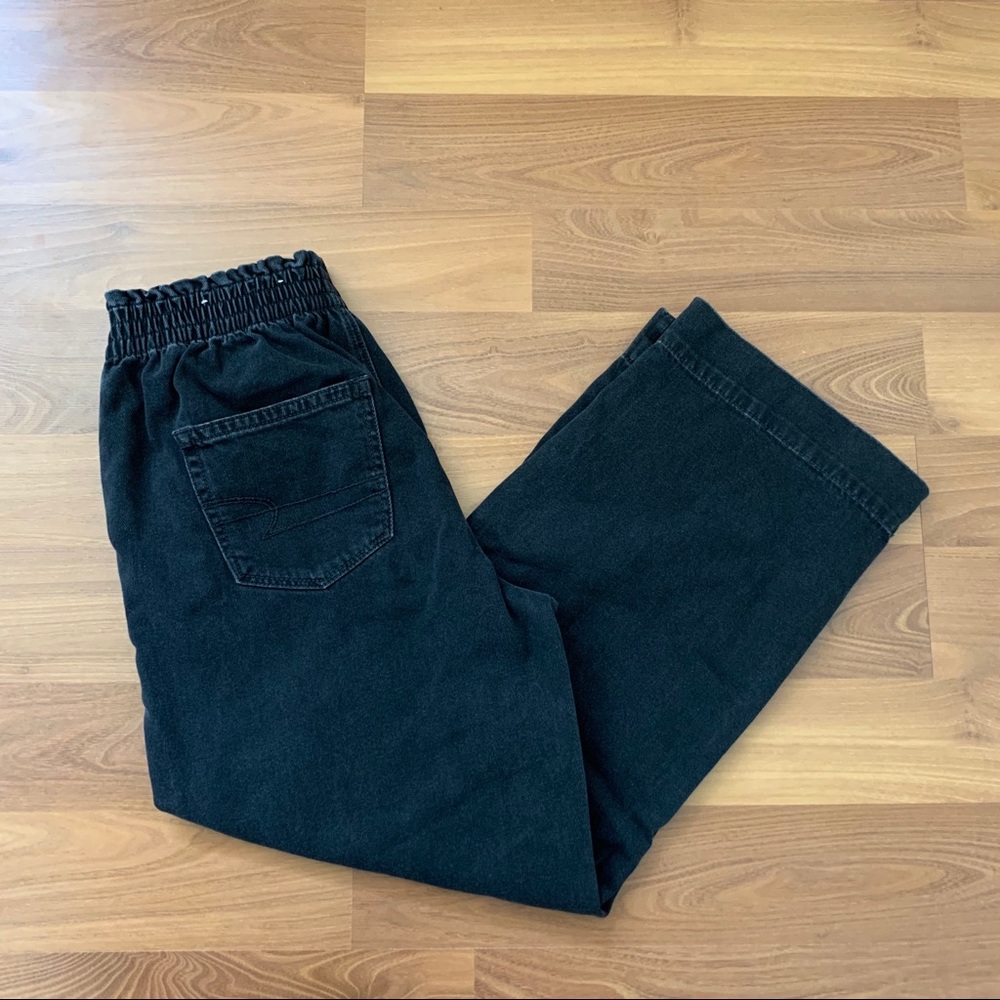 Wide leg crop denim